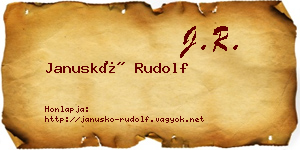 Januskó Rudolf névjegykártya